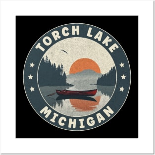 Torch Lake Michigan Sunset Posters and Art